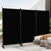 Room Divider 6ft Room Dividers and Folding Privacy Screens, 3 Panel Partition Room Divider Fabric Panel, Indoor Wall Divider for Room Separation Freestanding Space Separators for Bedroom Office Studio - Thumbnail 1