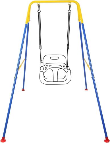 Swing Stand, Metal A-Frame Hammock Chair Stand, Foldable Baby Swing Frame(NO SEAT) - Lot 4157