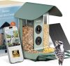 Beako Smart Bird Feeder with 4K Camera Solar Powered for Outdoors - UHD Live Stream for Birdwatching, AI Identification 10,000+ Bird Species, Real-Time Motion Detection, Ideal Gift for BirdLovers - Thumbnail 1