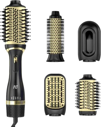 Hair Dryer Brush Set, Multifunctional Hot Air Brush for Salon Blowouts, Negative Ion Technology & Quick Drying, Shiny and Less Frizz - Lot 4123
