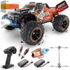 Brushless Fast RC Cars,1:16 52KM/H High Speed Remote Control Car,4X4 All Terrains RC Monster Truck,Waterproof Off-Road Hobby Electric Vehicle Car Gift for Adults Boys,2 Li-ion Batteries - Thumbnail 1