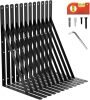 12-Pack 18 Inch Heavy Duty Shelf Brackets, Large Floating Wall Bracket for Garage Storage Shelves, Black Powder-Coated Finish, Load Capacity 800lbs - Thumbnail 1