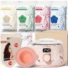 Waxing Kit for Women & Men, Wax Warmer for Hair Removal, Digital Wax Kit with Silicone Pot，Ideal for Face Eyebrow Arm Legs Armpit &Sensitive Skin, Waxing Machine for Home Salon Use - Thumbnail 1