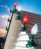 C9 LED Christmas Lights Outdoor, 99 Feet 150 LED C9 String Lights with 150 Spring Clips, Waterproof Connectable Christmas Tree Lights for Outside Roofline Patio Home Xmas Decor, Red & Pure White - Thumbnail 1