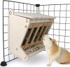 Pet Wooden Hay Feeder for Rabbits, Guinea Pigs, and Chinchillas - Alfalfa Timothy Dispenser, Less Wasted Small Animals Manger (Hanging Large) - Thumbnail 1