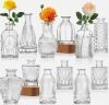 Glass Vase Bud Vase in Bulk Set of 12，Small Vintage Flower Bottle - Thumbnail 1