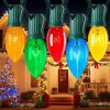 Minetom C9 Bulb String Lights Outdoor 50 Feet Multicolored Christmas Lights Green Wire for Outdoor Patio Room Christmas Tree Party Backyard Decoration, E17 Base, 50 +2 Bulbs - Thumbnail 1