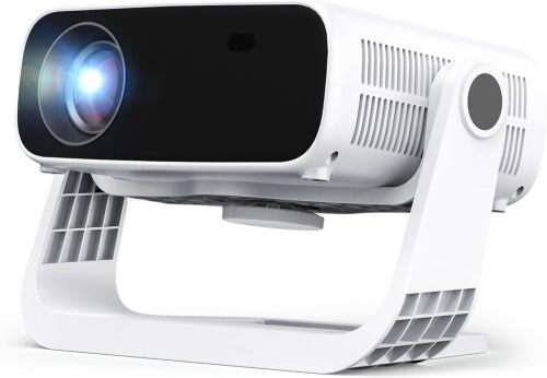 Wielio Smart Projector with WiFi 6 and Bluetooth - 4K Support 350Ansi Portable Bedroom Mini Projector Native 1080P , 2026 New Auto Keystone & Zoom Home Theater Cinema Movie Proyector, 120° Stand - Lot 4279