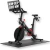 Powr Labs Bike Mat Compatible with Peloton, Treadmill, Exercise Equipment, Elliptical, Walking Pad, Indoor Bike Trainers, Home Gym Workout - Protects Hardwood Floors and Carpet - Thumbnail 1