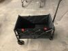 Yacona Wagon Cart Foldable, Portable Utility Shopping Cart with Wheels, Heavy Duty Grocery Cart for Beach, Outdoor Camping, Garden, Sports, Black - Thumbnail 3