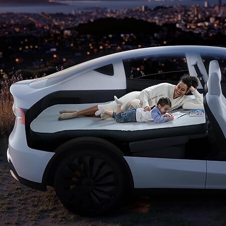 Havnby 4.5inch Foam Mattress for Tesla Model Y, Full Size Bed, Vacuum Compression, Roadtrip, Job Shifts, Nap, Camping, Guests & Home, Rechargeable Pump and Eyemask Provided (2020-2024 Model Y) - Lot 4294