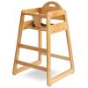 Wooden High Chair for Baby & Toddler – Restaurant-Style Stackable HighChair with Commercial Grade Solid Wood for Dining Table & Kitchen – Compact & Portable Design for Home & Restaurant Use -Natural - Thumbnail 1