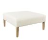 Homepop Stain-Resistant Cream Woven Square 36 in. Bedroom Bench Without Back - Thumbnail 1