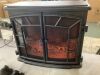 HOMCOM 25 in. Electric Fireplace Heater with Realistic Flames, Adjustable Brightness - Thumbnail 3