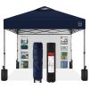 One-Person Setup Instant Pop Up Canopy w/ Side Wall, Carrying Case - 10x10ft - Thumbnail 1