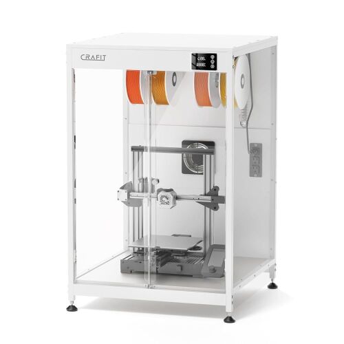 Crafit 3D Printer Enclosure with Ventilation, Thermo-Hygrometer and LED Light, Effectively Noise Reduction, Fits 3D Printers Up to 23''W x 22.4''D x 25.4''H - - Lot 151
