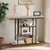 42" Industrial Console Table, Rustic Grey - Thumbnail 1