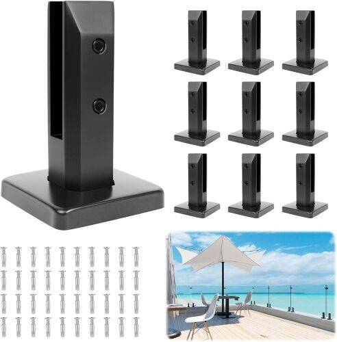 Heavy Duty Glass Railing Post Clamps, 10 Pack - Lot 166