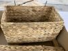 HOMESTEAD 3-Tier Wooden Shelf with Water Hyacinth Woven Baskets - Thumbnail 4