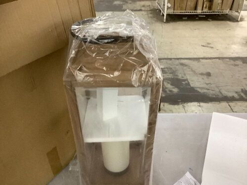 LED Candle Lantern, 2 pack - 1 Lantern has Broken Glass on 1 Side - Lot 364