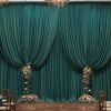 50ft x 10ft Hunter Green Backdrop Curtains - Thumbnail 1