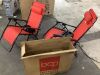 Set of 2 Adjustable Zero Gravity Patio Chair Recliners w/ Cup Holders - Thumbnail 2