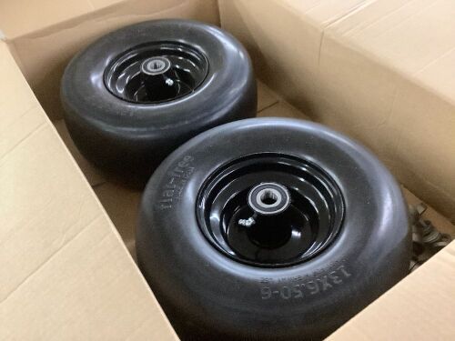 13x6.50-6 Flat Free Tires, 2 Pack - Lot 554