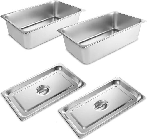 Full Size Steam Table Pan with Lid, 2 pack - Lot 568