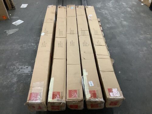 Lot of (5) 9' Square Solar Patio Umbrellas - Uninspected - Lot 623