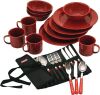 Coleman 24-Piece Enamel Dinnerware Set for Outdoor Dining - Thumbnail 1