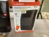 Lasko 1500-Watt 20 in. Black Electric Console Ceramic Space Heater with Tip-Over Switch, Adjustable Louvers, Timer, Remote - Thumbnail 4