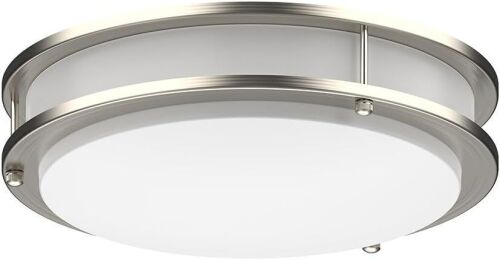 DYMOND LED Ceiling Light Fixture Flush Mount 4000K Natural Daylight Dimmable 14 Inch - Lot 764