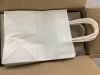 8x4.75x10 inch Medium White Kraft Paper Bags with Handles, 100pc - Thumbnail 2