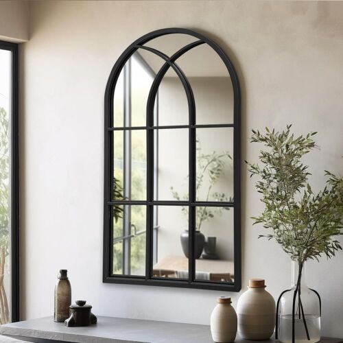 Arched Window Wall Mirror, 42"x24" - Lot 475