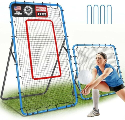 2-in-1 Volleyball Rebounder Net System, Adjustable from 7x4 ft to 4x4.5 ft - Lot 478