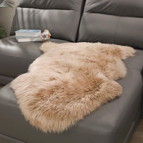 OGLAND Genuine Fluffy Sheepskin Rug, 2' x 6' - Lot 479