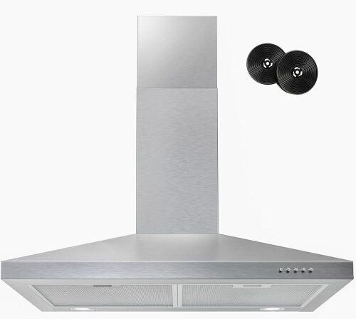 FIREGAS 30 inch Wall Mount Range Hood with LED Lights, 3-Speed Exhaust Fan, Ducted/Ductless Convertible - Lot 290