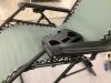 Folding Zero Gravity Recliner Patio Lounge Chair w/ Canopy, Side Tray - Thumbnail 2