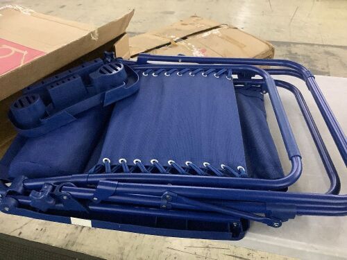 Folding Zero Gravity Recliner Patio Lounge Chair w/ Canopy, Side Tray - Lot 473