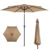 Outdoor Steel Market Patio Umbrella Decoration w/ Tilt, Crank Lift - 10ft - Thumbnail 1