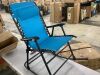 Folding Outdoor Zero Gravity Rocking Lounge Chair w/ Headrest Pillow - Thumbnail 1