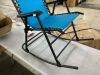 Folding Outdoor Zero Gravity Rocking Lounge Chair w/ Headrest Pillow - Thumbnail 2