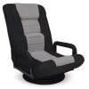 Gaming Floor Chair w/ 360-Degree Swivel, Armrest, Adjustable Backrest - Thumbnail 1