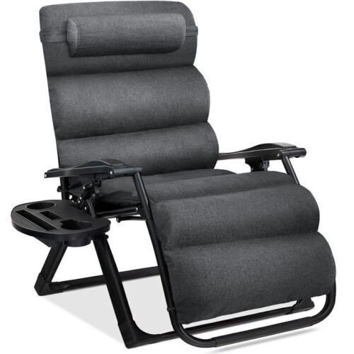 Oversized Zero Gravity Chair, Folding Outdoor Recliner w/ Removable Cushion - Lot 344