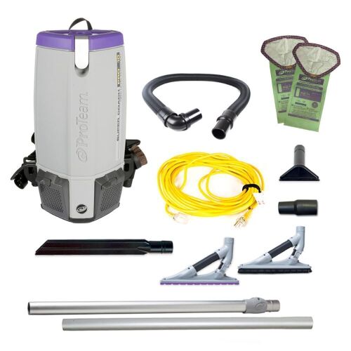 ProTeam Super Coach Pro 10 Commercial Backpack Vacuum, 10 Quart, Corded - Lot 43