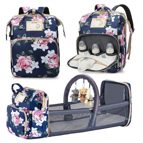 GurZinn Diaper Bag Backpack with Changing Station - Lot 749