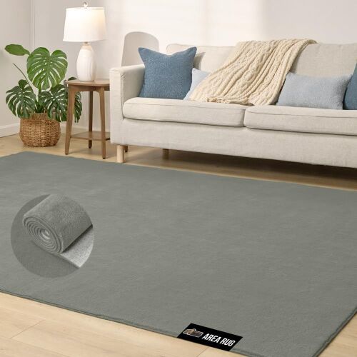 GORILLA GRIP Slip Resistant Soft Washable Stain Resistant Area Rug, 6x9 - Lot 492