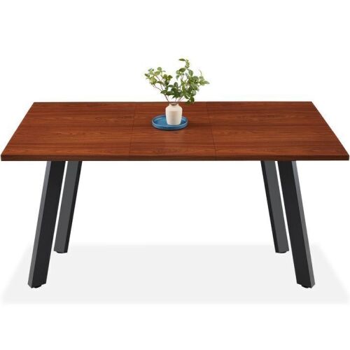Modern Extendable Dining Table w/ Leaf Extension, 2 Locks - 47 to 63in - Lot 82