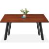 Modern Extendable Dining Table w/ Leaf Extension, 2 Locks - 47 to 63in - Thumbnail 1