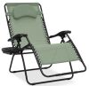 Oversized Reclining Zero Gravity Chair Lounger w/ Cup Holder, Pillow - Thumbnail 1